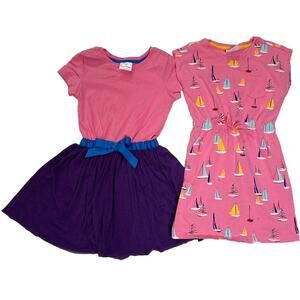 Two Hanna Andersson Dresses 120 6-7